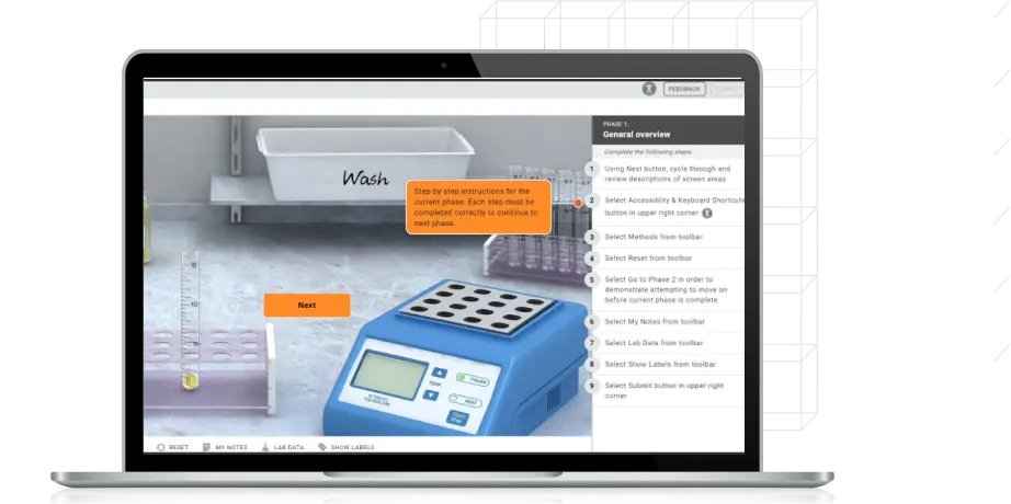 Connect Virtrual Labs interface Connect Virtrual Labs interface